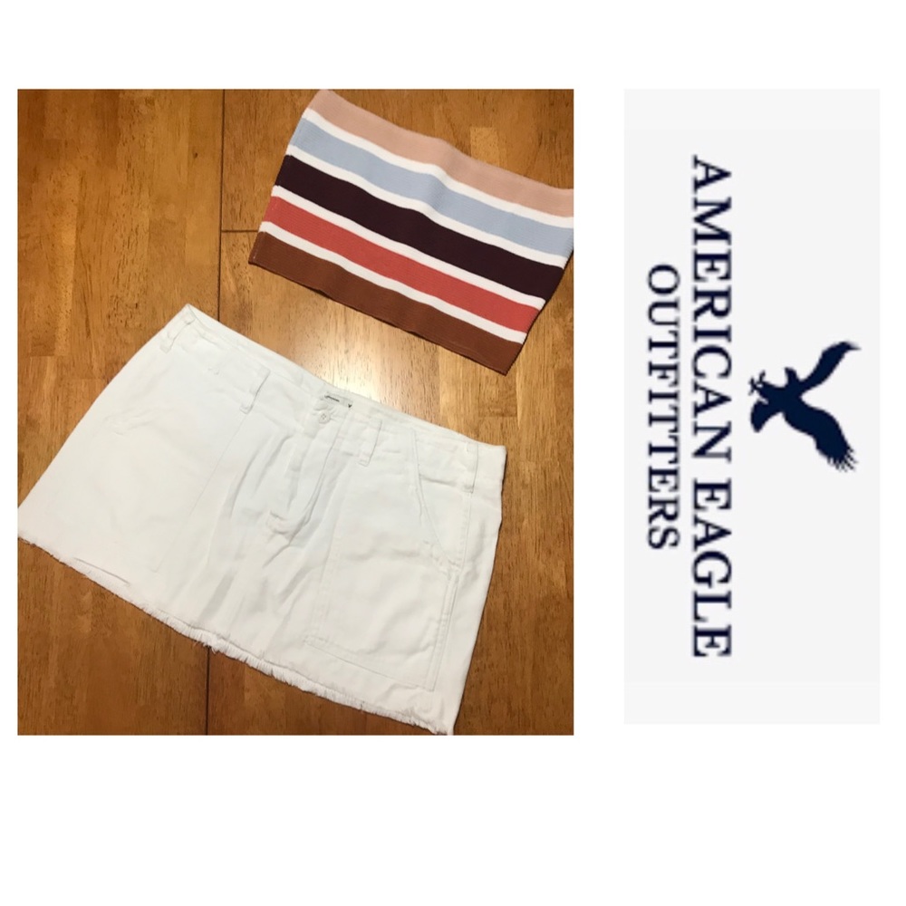 ⬇️ price drop AEO 🦅 White Mini Skirt